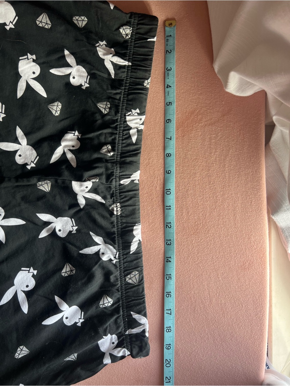 PLAYBOY Black and White Bunny-Print Pajama Pants vintage y2k - Picture 3 of 3